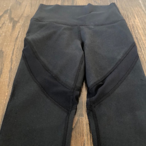 NWOT Aerie Black Mesh High Waist Leggings XS - Picture 2 of 7